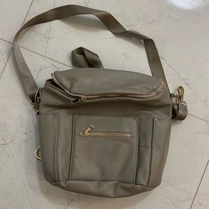 Dawn faux leather mini diaper bag